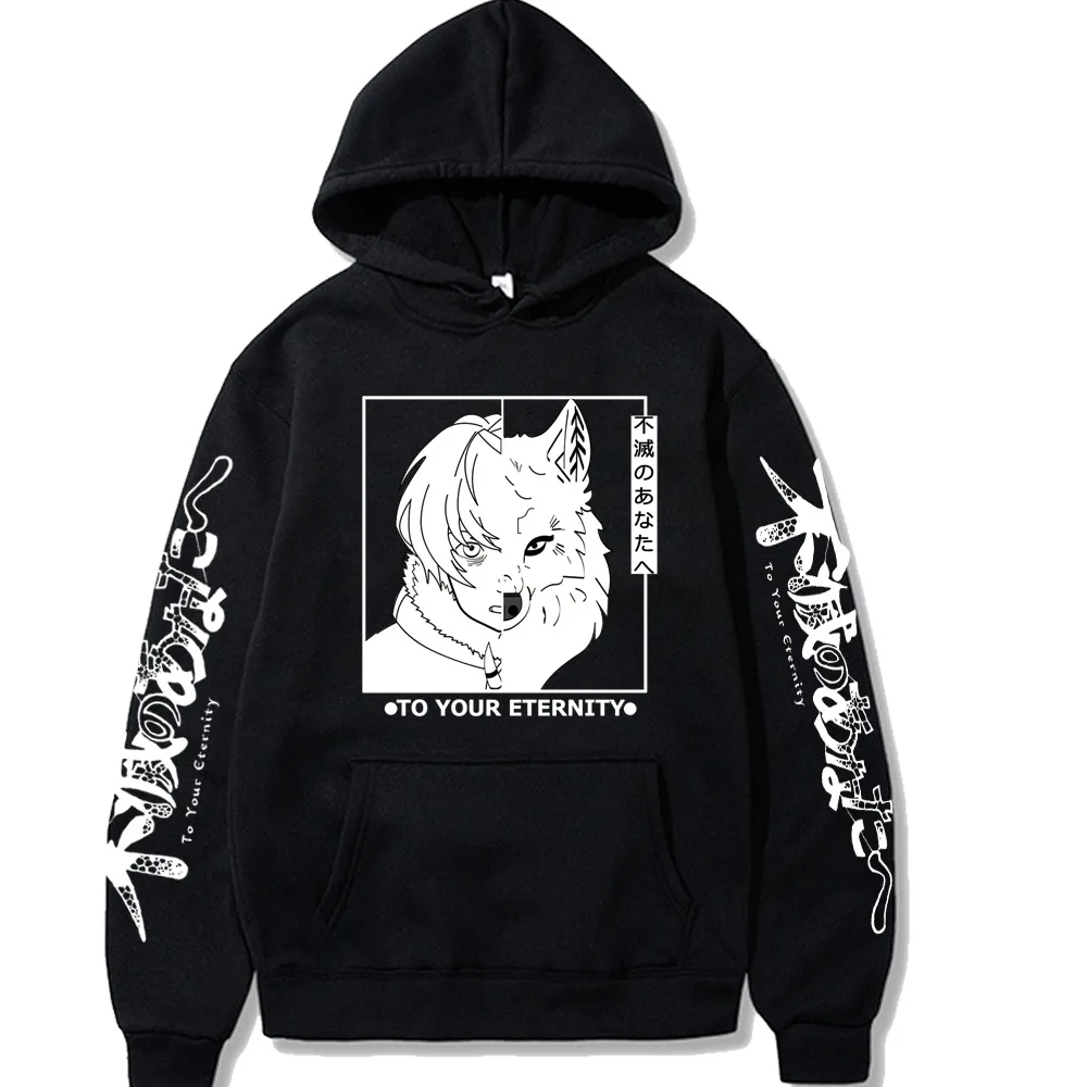 To Your Eternity Hoodies Herren Langarm Kapuzenpullover Unisex Cool Casual Streetwear Y2K Street Fashion Pullover Kleidung