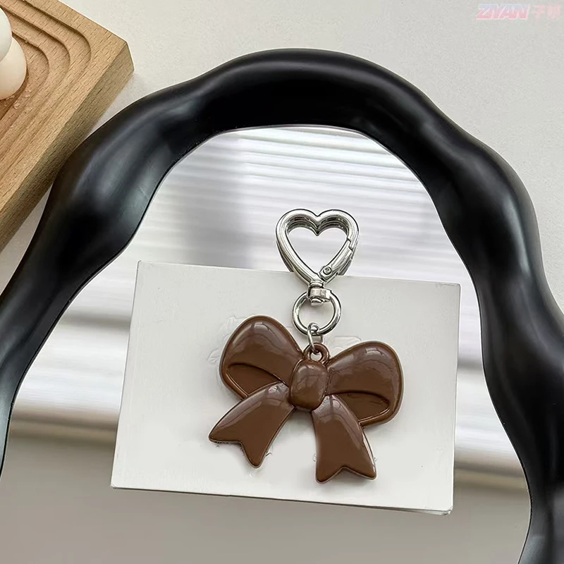 Acrylic Bow Tie Keychains Advanced Temperament Pendant Couple Friend Backpack Car Keychain for Gift