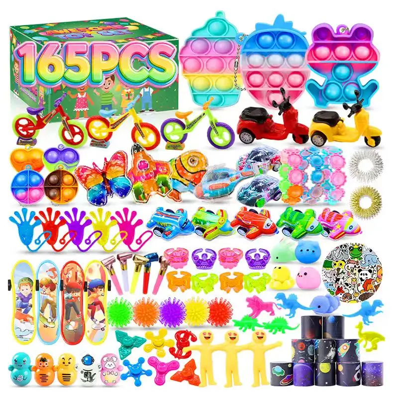 165 jouets sensoriels – Récompenses pour la salle de classe, jeux d'extérieur scolaires, cadeaux de récompense, cadeaux d'anniversaire – Amusants, interactifs et éducatifs