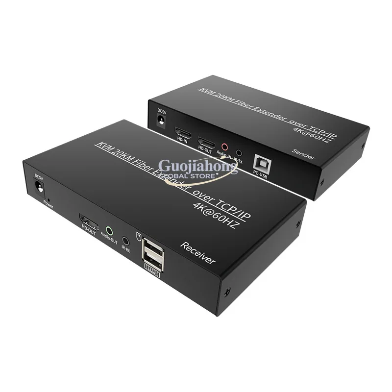 60hz4K  2.0v KVM   Fiber Extender Optical Transceiver KVM Extender 20km