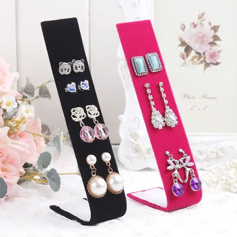 

Простая и стильная подставка для сережек, гибкие бархатные металлические держатели для сережек, подставка для демонстрации украшений, органайзер и стойка для хранения.