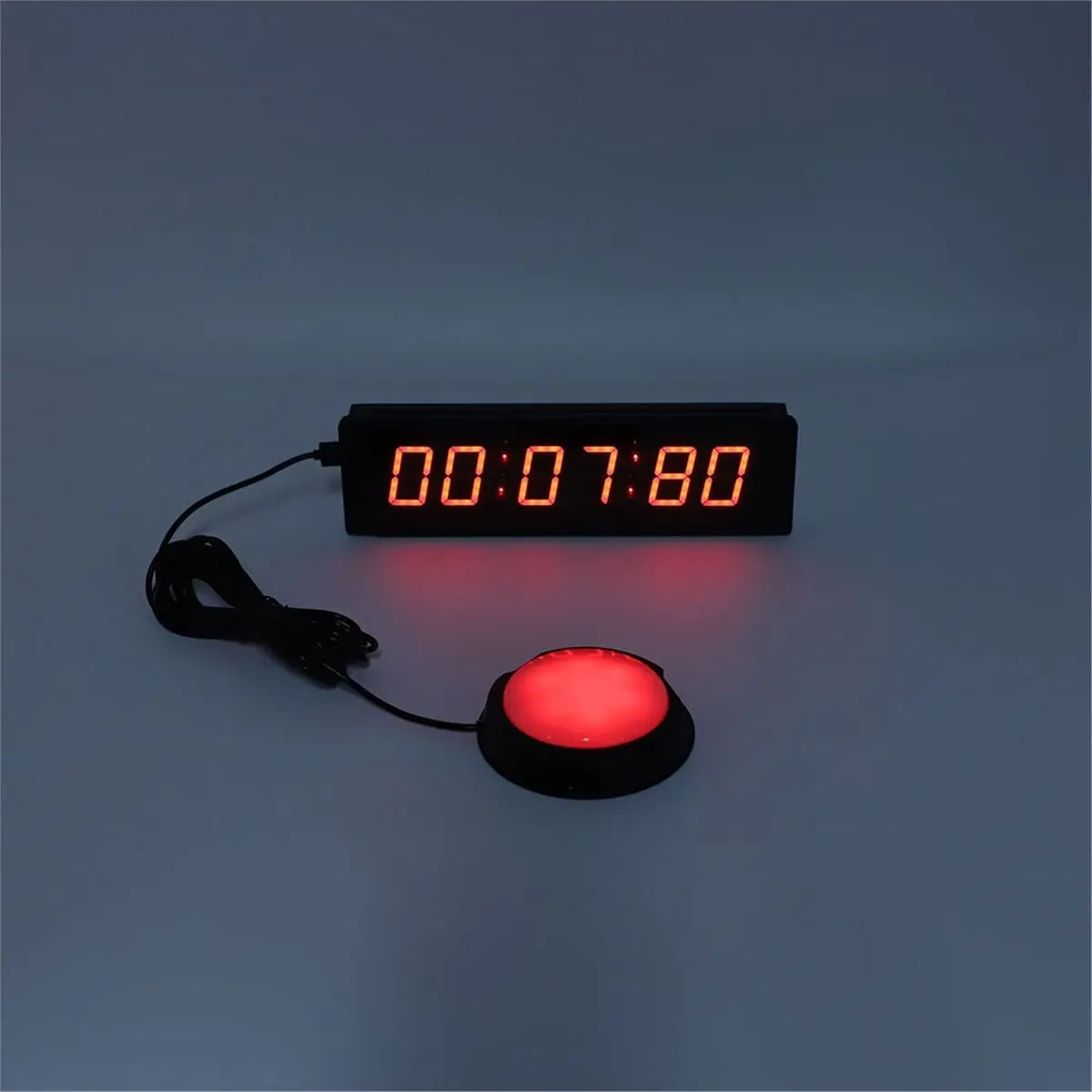 2026 New 1.5in 6 Digit LED Race Timer Red Display Running Event Gym Timer 12/24 Hour with Stopwatch Remote Control