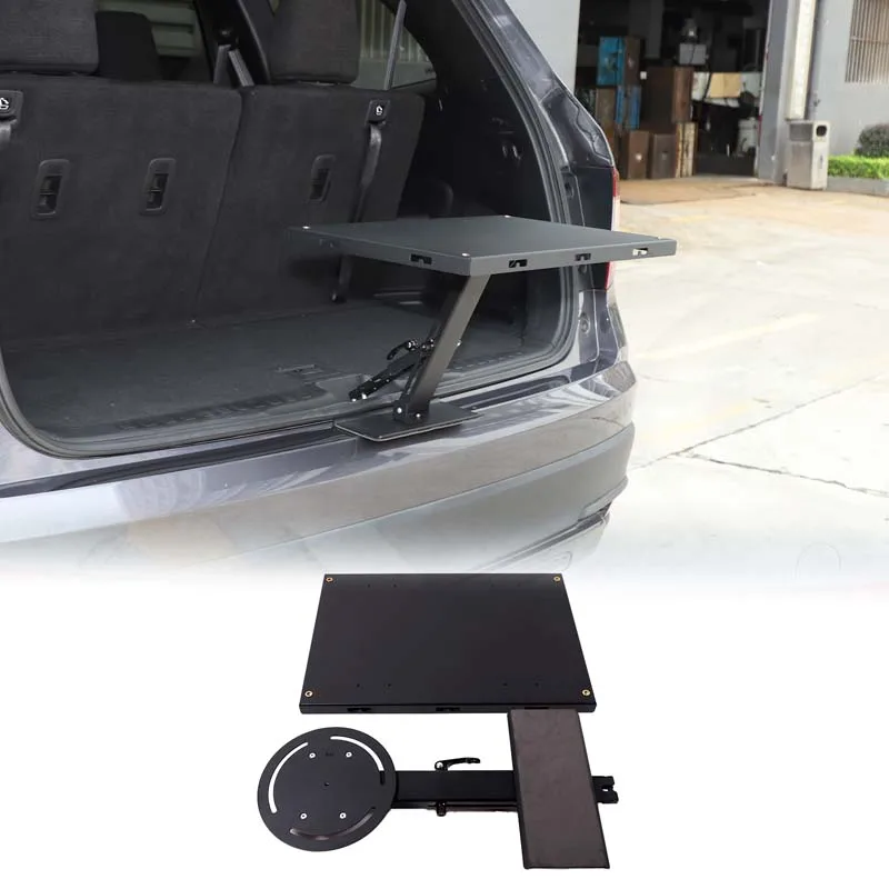 

1Pcs carbon steel black For Honda Pilot 2016-2022 car tailgate lock extension small table plate car modification accessories