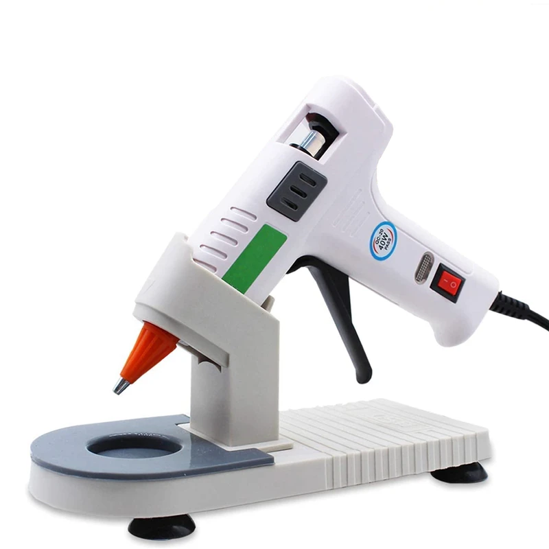 

Mini Hot Glue Gun Base Holder with Suction Cups Stand & Anti Stick Silicone Mat, Glue Gun stand for most Mini Hot Glue Gun