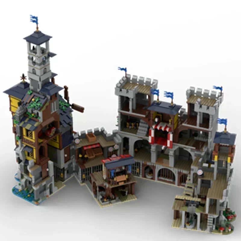Moc Building Bricks Military Castle Model Black Falcon Trebuchet Technology Modular Blocks Gift Christmas Toys DIY Sets Assembly