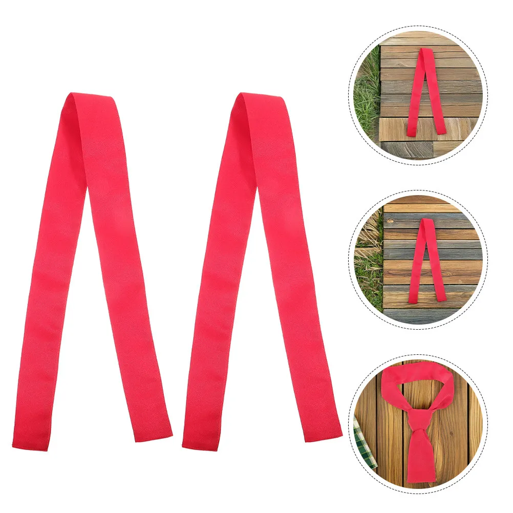 3Pcs Chef Neckerchief Red Breathable Washable Neck Tie for Kitchen Work Restaurant Cooking Bbq Staff Uniform Scarf