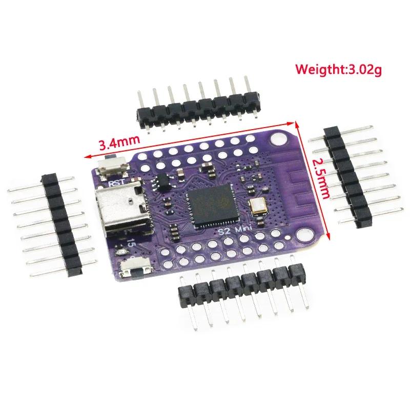 S2 Mini V1.0.0 WIFI IOT Board based ESP32-S2FN4R2 ESP32-S2 4MB FLASH 2MB PSRAM MicroPython Arduino Compatible Development Board