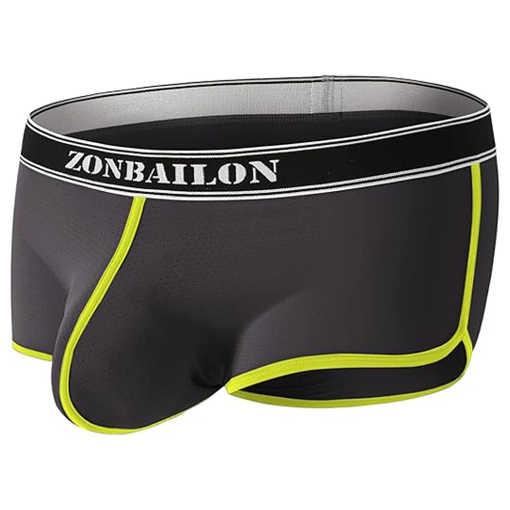 Jinshi Men‘s Boxer Briefs Nylon Big U Pouch Breathable Soft Men Underwear With Flex Waistband Men Boxers