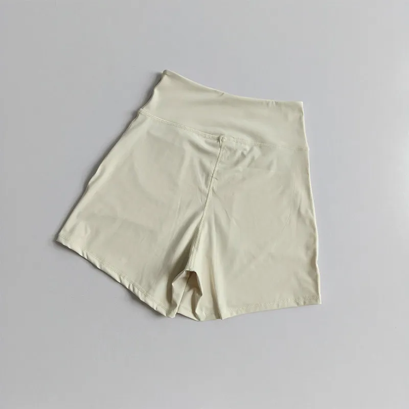 Yoga-Shorts mit hohem Bund und Taschen für Damen, Sommer, Outdoor-Training, Laufen, Pilates, Fitness, schnelltrocknend, atmungsaktiv – Detail 4