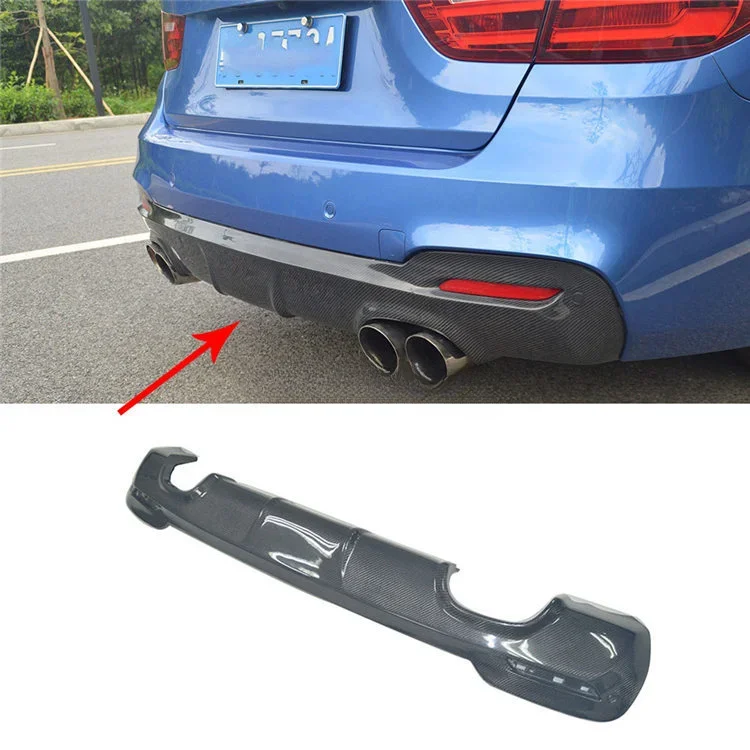 Rear Bumper Lip Diffuser for BMW 3 Series F34 GT 320i 328i 335i M Sport 4-Door 2012 - 2017 Back Mudguard plate fender