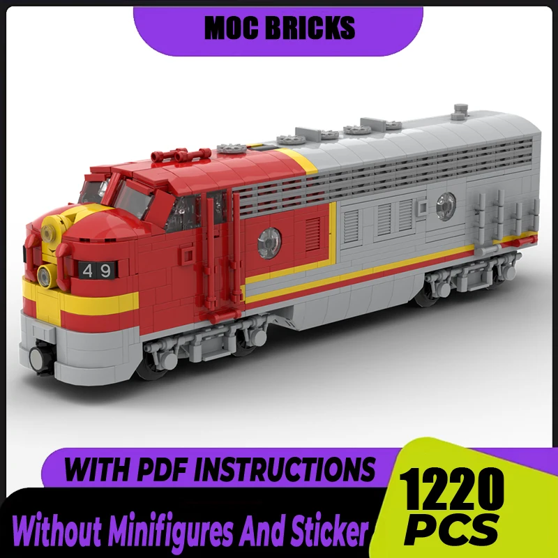 

Railway Train Series Moc Building Bricks EMD F7 Train Model Building Technology Modular Block DIY Toy Holiday Gifts