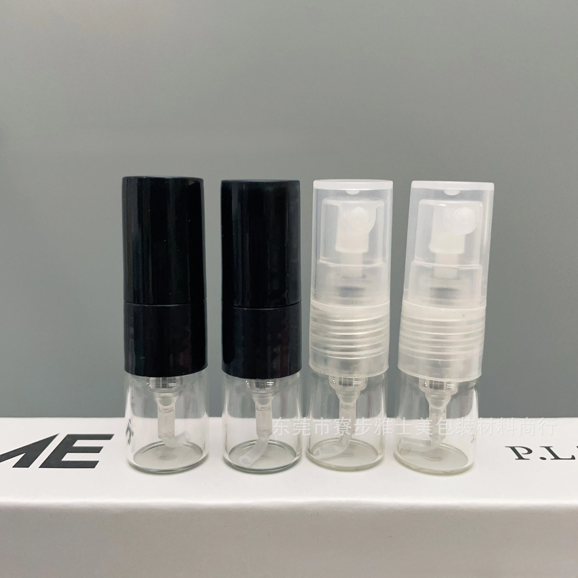 Botella dispensadora de Perfume de 20/50/100 Uds., dispensador de muestra de Perfume de 1ml, botella pulverizadora de vidrio, Mini botella vacía portátil de alta gama