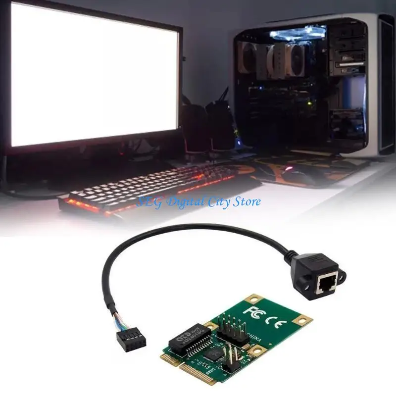 

U75B Industrial Control Single Port Ethernet Mini PCIe Networking Card 8111F