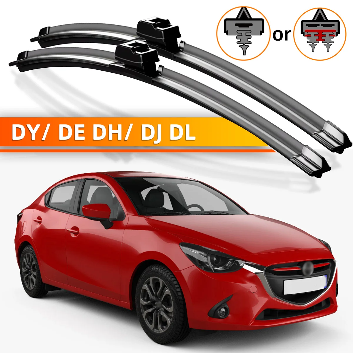 

YONGRUN 2 шт. дворники переднего стекла подходят для Mazda 2 Demio 2002-2023, аксессуары для лобового стекла 2003 2007 2014 2016 2019