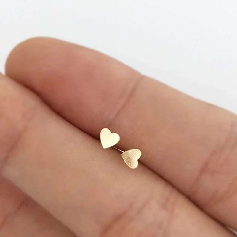 3.5MM Heart Earrings 14K Gold Filled Earrings Wholesale Gold Filled Jewelry Stud Earrings DIY Jewelry Findings Women Earrings