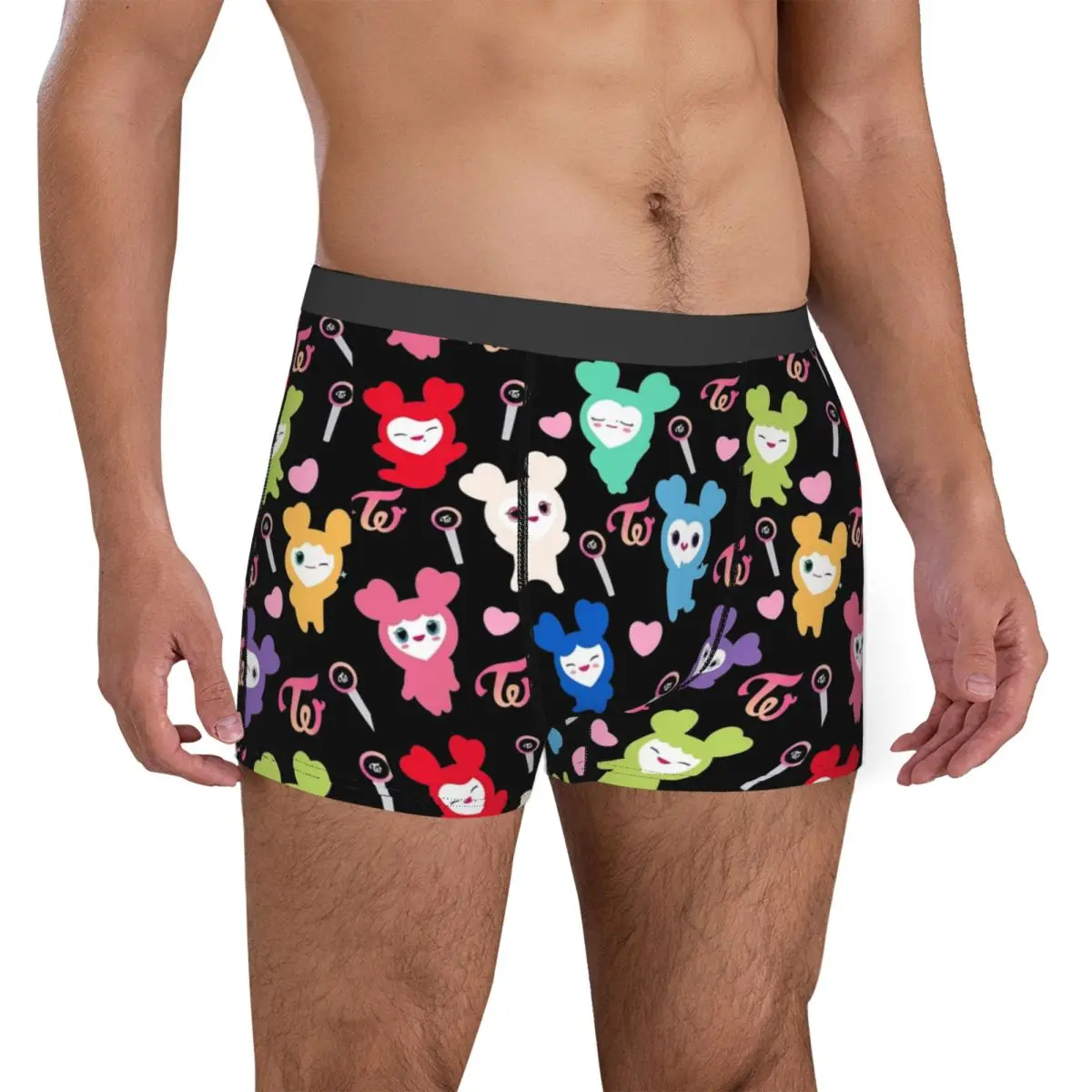 Men's Kpop Twice Lovely Cartoon Underwear Humor Boxer Shorts Panties Male Mid Waist Underpants - view 3