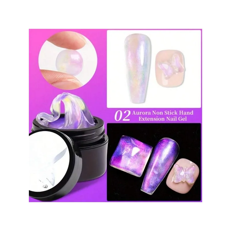 قلم جل منشئ الشفق القطني ، جيل Canving 3D Memaid Giter ، جل صلب ، 1 جل نمذجة يدوي غير لاصق ، بحاجة إلى مصباح LED فوق بالآشعة فوق البنفسجية