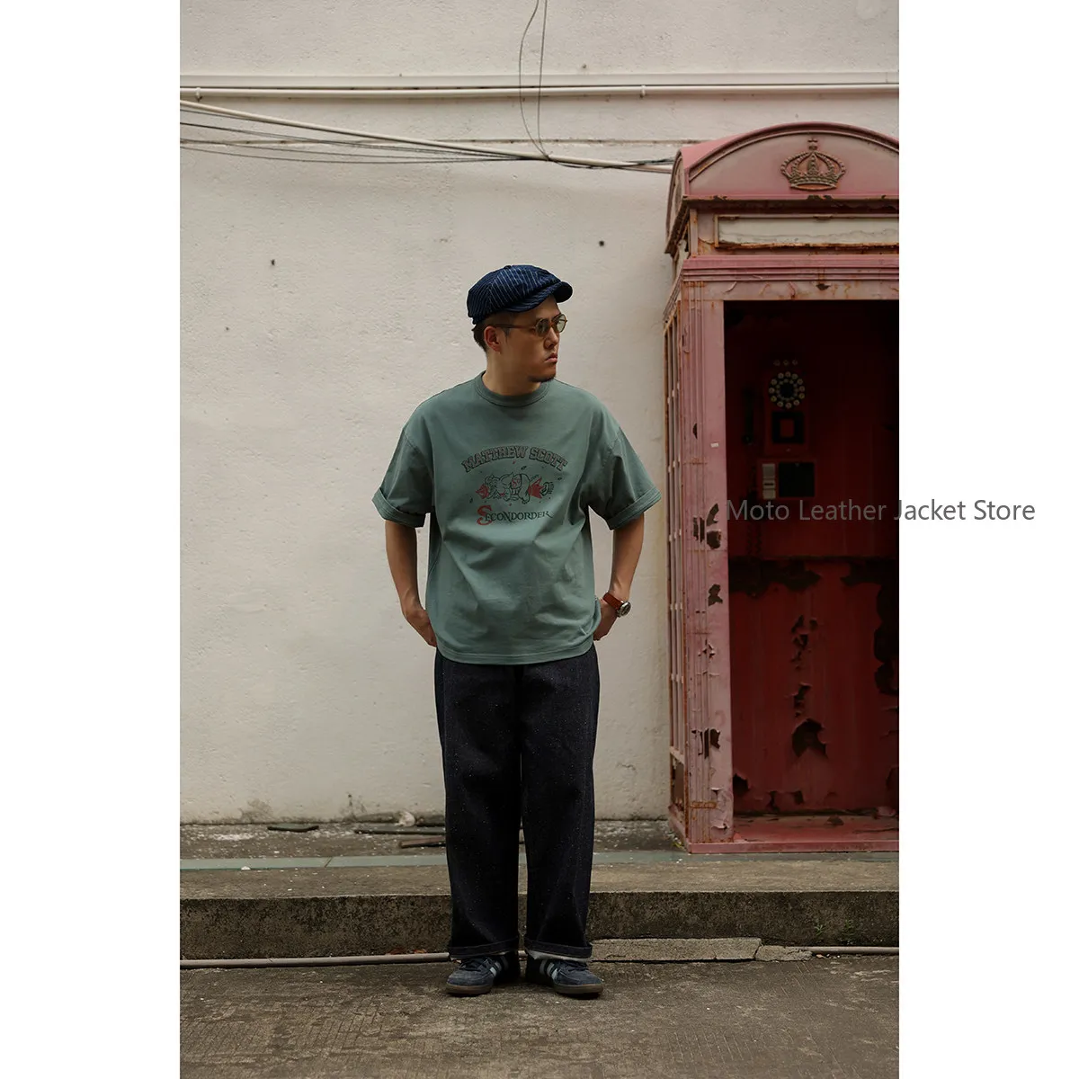 Secondorder SS23(SOR) Heavyweight Long Staple Cotton Vintage Print Drop Shoulder Oversized Tee