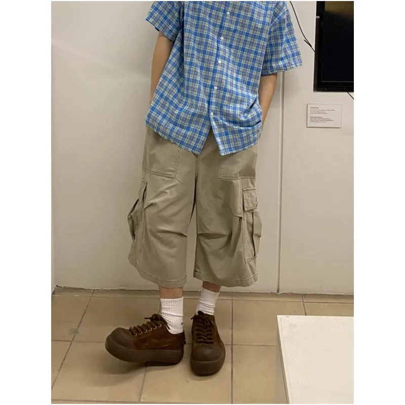 Men's pants summer new outdoor casual comfortable casual versatile cropped loose work pants