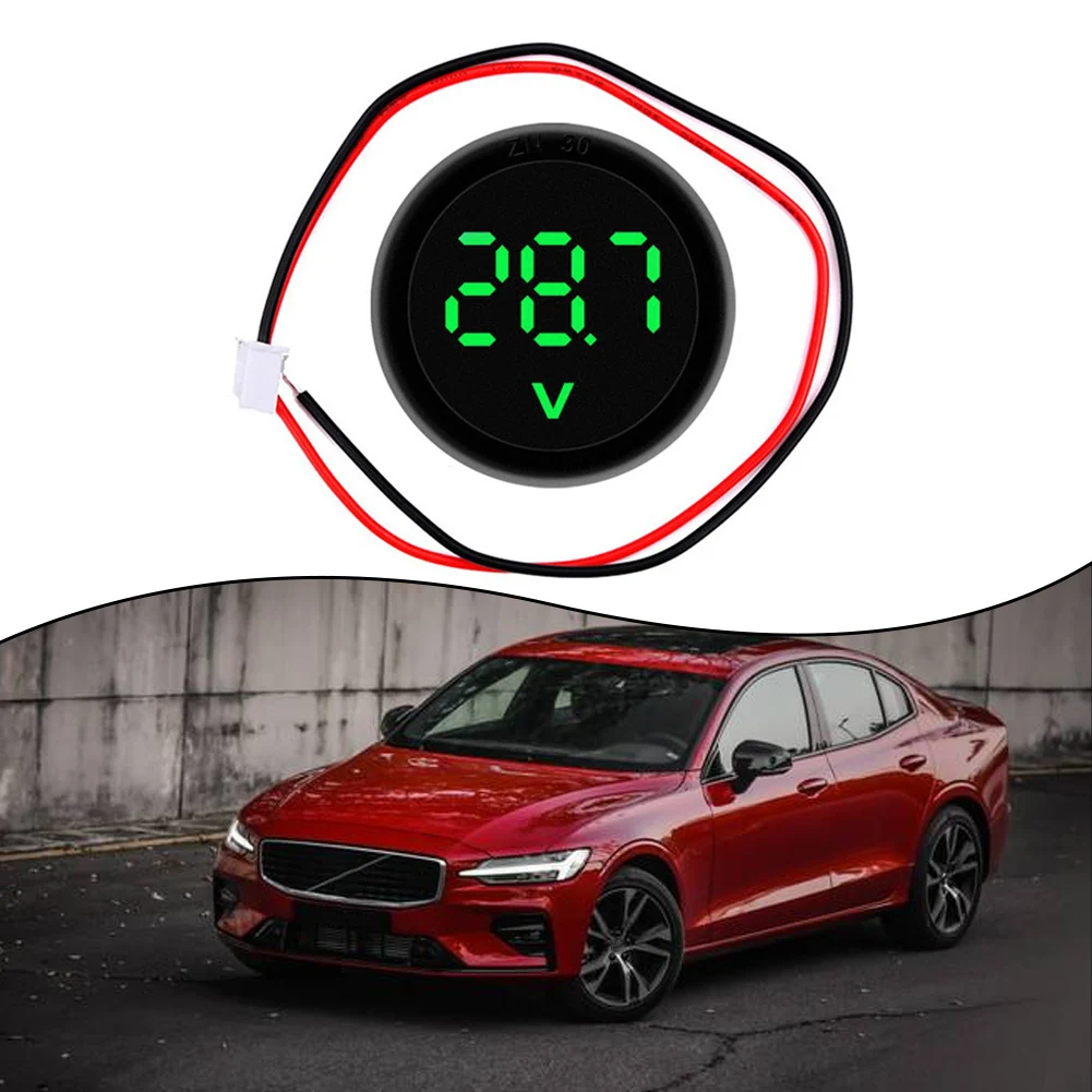 For Car For DC 4-100V Digital Display Voltmeter Car Voltage Meter 3-digit LED Display Compact And Portable Large Numbers Display