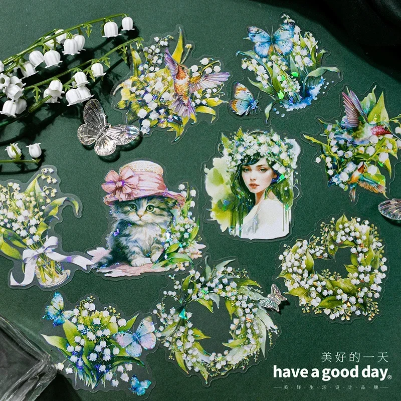 5 цветов, декоративный фон с изображением леса лилии, летающая птица, материалы, справочник по искусству, скрапбукинг, вырезанные 143*90 мм