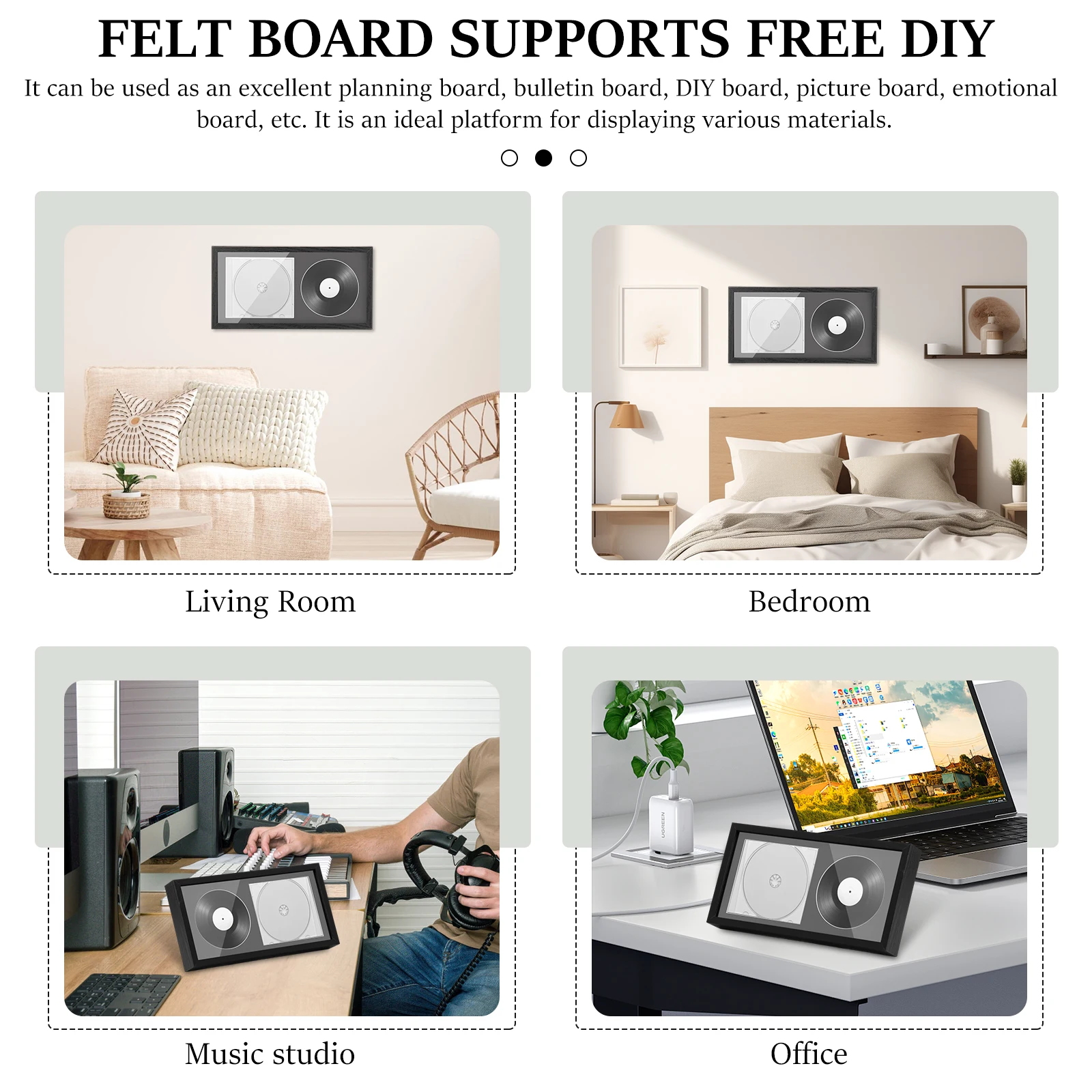CD Display Frame, Wooden Disc and CD Box with Bracket