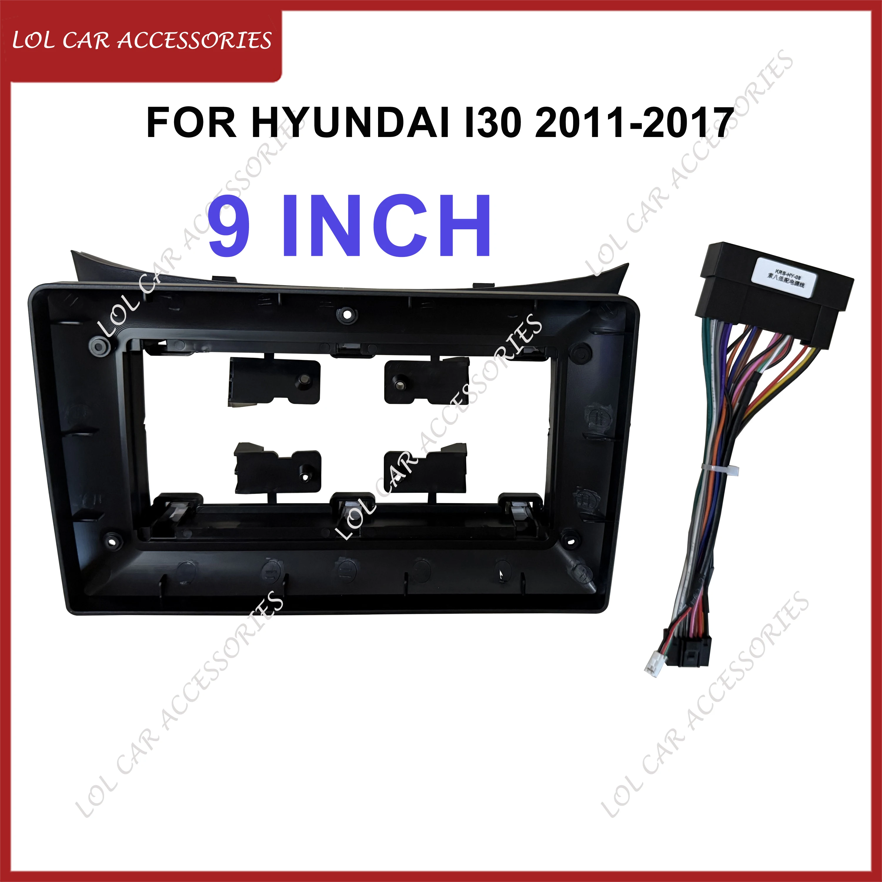 

9 Inch For Hyundai i30 2011-2017 Car Radio Android Stereo GPS MP5 Player Head Unit 2 Din Fascia Panel Casing Frame Cover