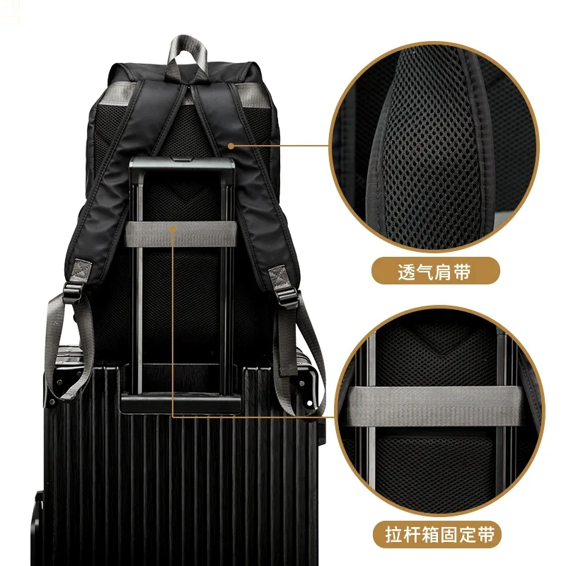 Модные мужские рюкзаки, нейлоновая водонепроницаемая сумка с зарядкой через USB, повседневная дорожная корейская стильная Mochila для путешествий, винтажная школьная сумка