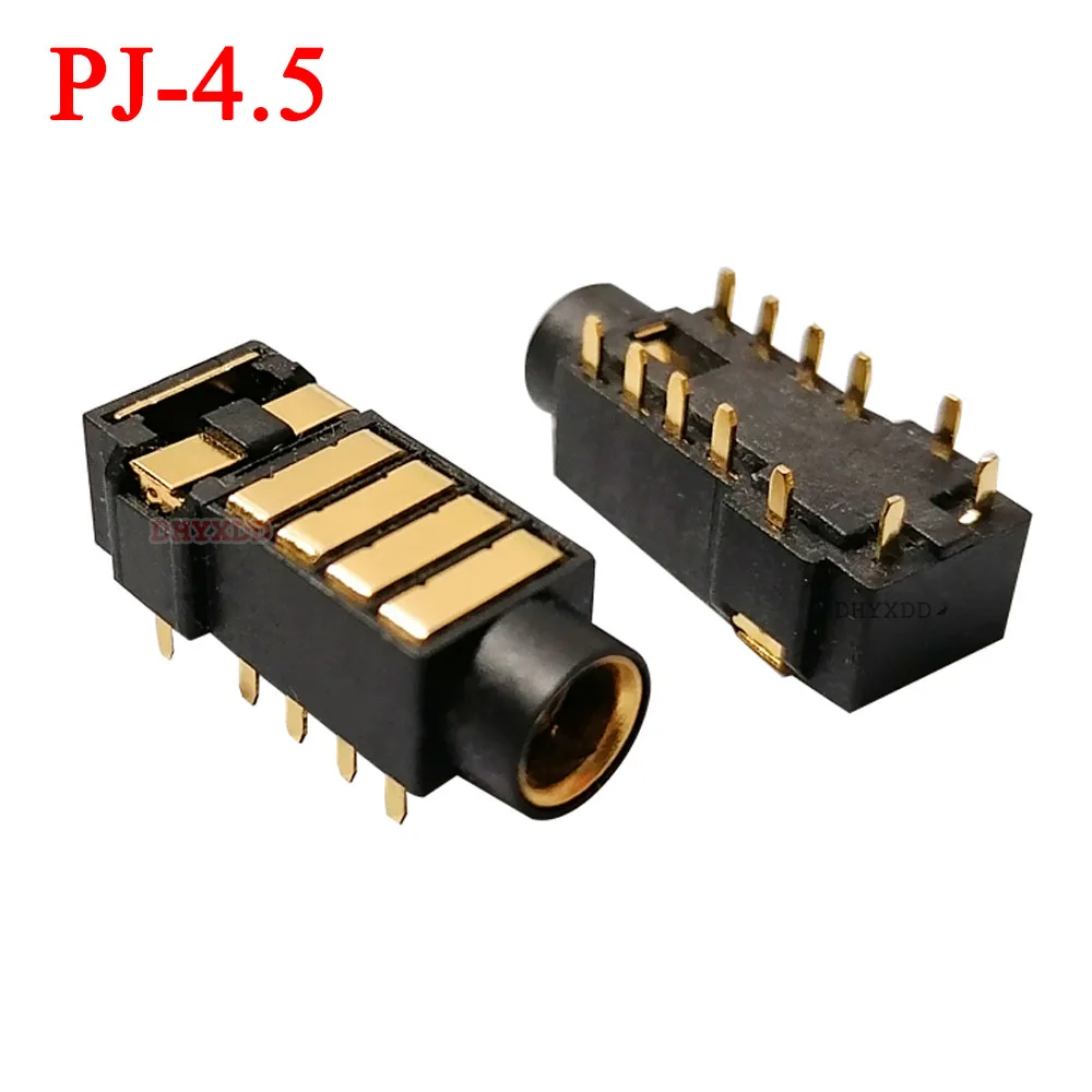 2pcs PJ-4.5 Gold Plated 4.5mm Headphone Power Socket Pin 5 Section Audio for Sony Player 4.4 Balance Jack