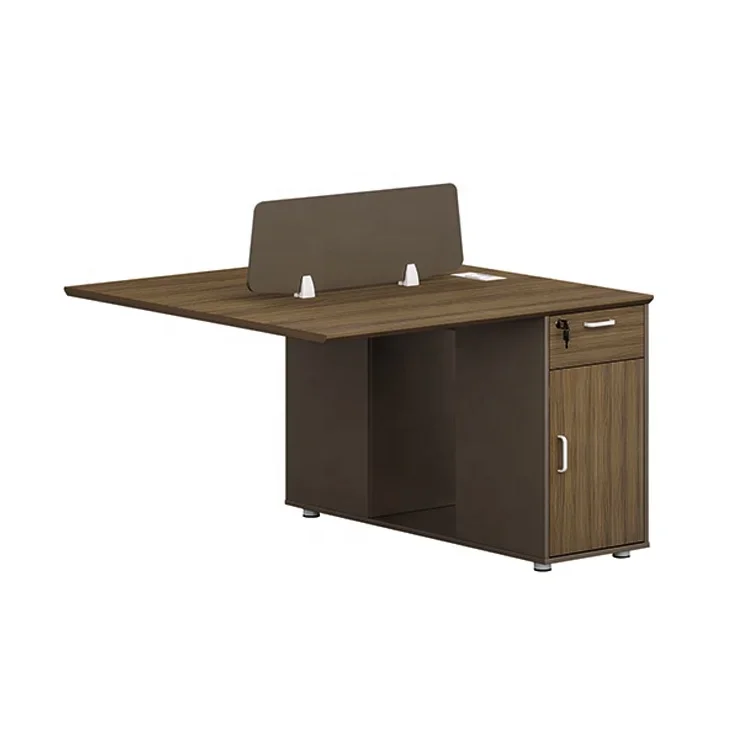 Mesa de oficina de especificación Modular extensible, 2 grupos para combinación espacial de personal, escritorio de madera para ordenador de oficina con partición