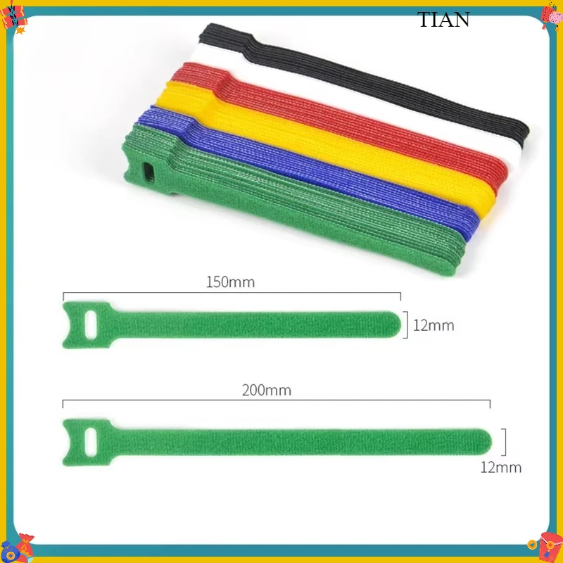 Reusable Fastening Cable Ties Hook and Loop Tape Cable Straps Wire Ties Cable Management Adjustable Cord organizer