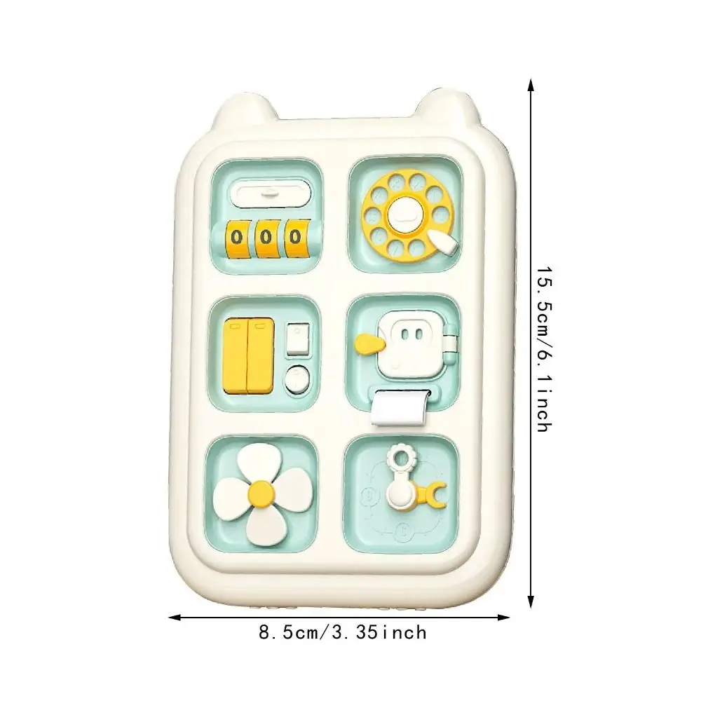 Plastic 6 in 1 Busy Board Interactive Puzzle Multifunction Fidget Learning Handicraft Sensory Early Education
