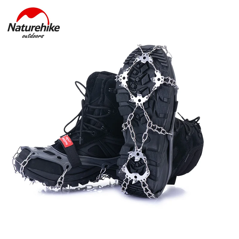 Naturehike Hiking Crampons Anti Slip Climbing Snow Ice Microspikes Outdoor Hiking Walking Shoe Chain Claw Boot Grip Cover Spikes