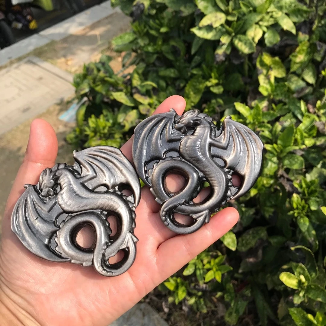 

Natural Golden Silver Obsidian Crystal Dragon Carved Statue Room Ornament Healing Reiki Animal Figurine Gemstone Home Decor 1pcs