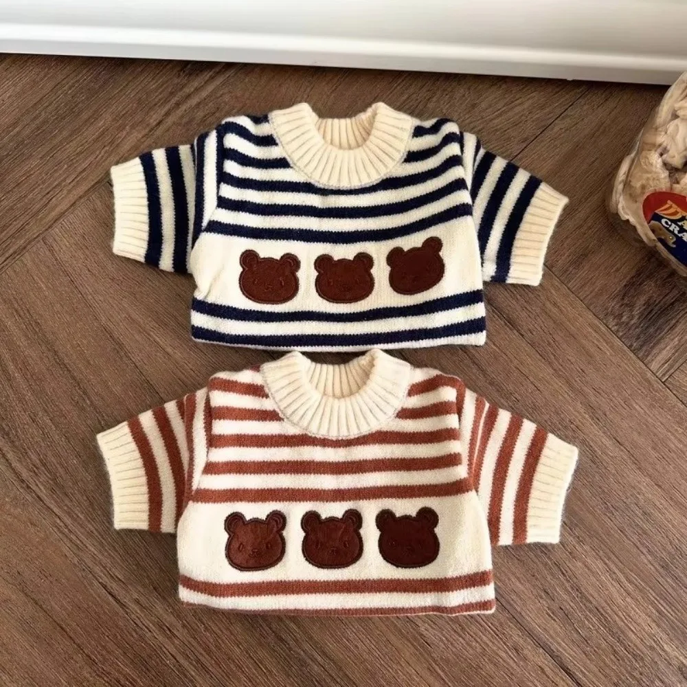 

New Striped Pattern Dog Clothes Warm Knitted Dog Pullover Dog Sweater Autumn Winter