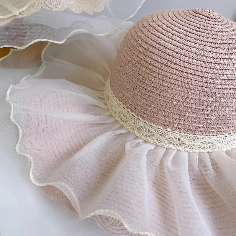 Fashion New Spring and Summer Floppy Wide Brim Sun Hat Women Strawhat Cap Outdoor Holiday Lady Beach Casual FloralPanama Hat