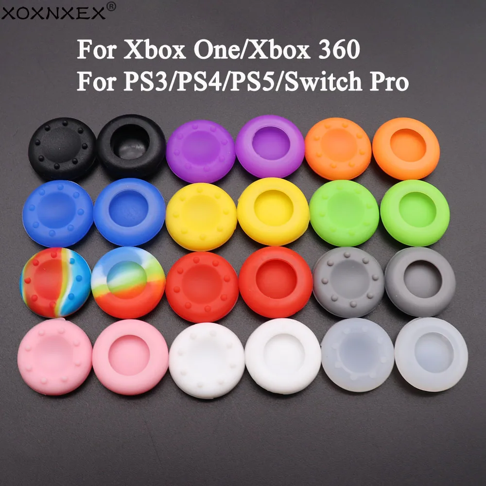 10Pcs Non-slip Silicone Analog Joystick Thumb Stick Grip Cap For PS4 PS3 PS5 Thumbstick Cover Head For Xbox 360 Xbox One Control