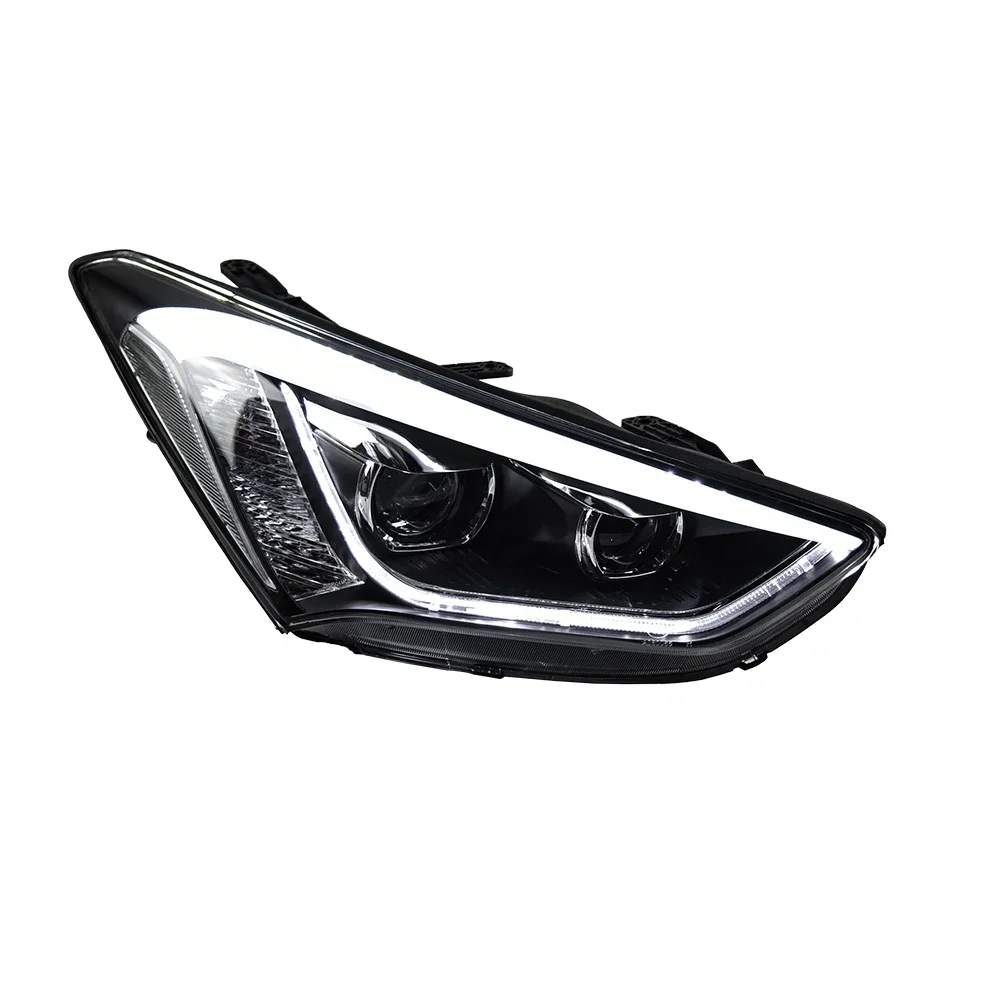 

For Hyundai Santa Fe Ix45 2013-2016 Car Front Light Upgrade High Quality LED Auto Headlight Bifocal Lens Assembly Accessories
