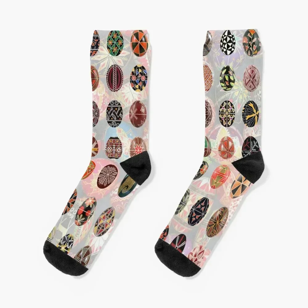 

Pysanky Eggs Socks with print aesthetic Thermal man winter Toe sports Socks Men Women's