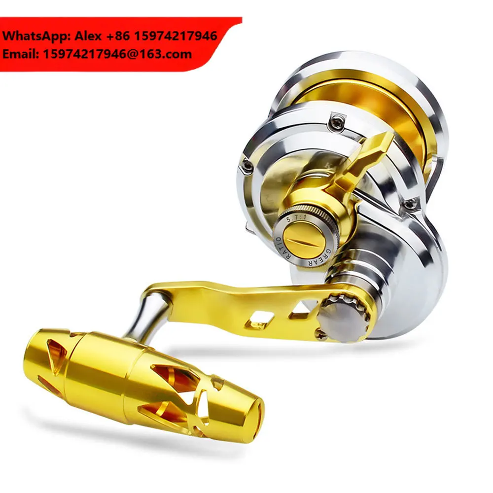 High Drag Power 20kg 25kg 40kg Overhead Reel Oh Jigging Big Game 9+1BB Metal Boat Trolling Fishing Saltwater Slow Jigging Reel