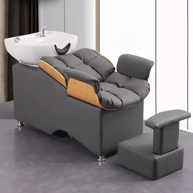 

Unique Modern Shampoo Bed Modern Fashion Aesthetic Simple Shampoo Recliner Nordic Delicacy Cadeira De Barbearia Salon Furniture