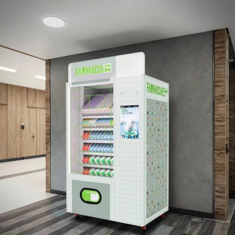 Máquina de Venda Automática Inteligente para Lanches e Bebidas, Quiosque de Varejo com Equipamento de Autoatendimento, Sistema de Pagamento Sem Dinheiro com Tela Sensível ao Toque
