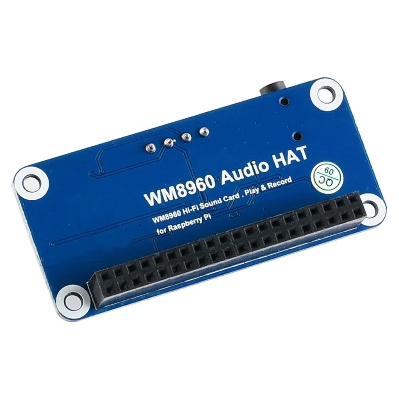 Placa expansão WM8960 HAT Codec Speaker com pequeno acessório desenvolvimento alto-falante para RaspberryPi 4B 3B +