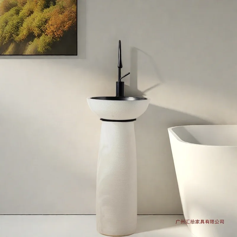 

Column type washbasin Ceramic column basin Outdoor washbasin integrated courtyard Garden pool Washbasin