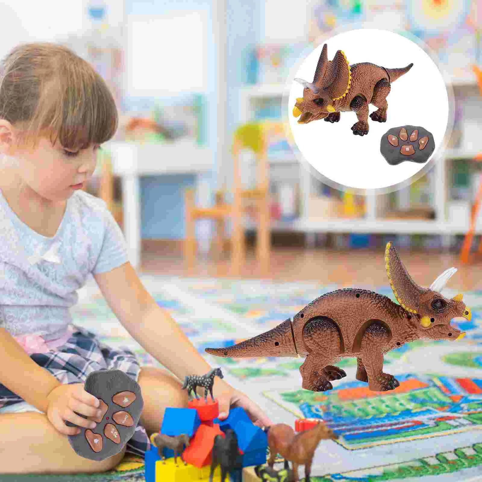 Remote Control Dinosaur Walking Dinosaurs Toy Toys Triceratops Model Electric Child