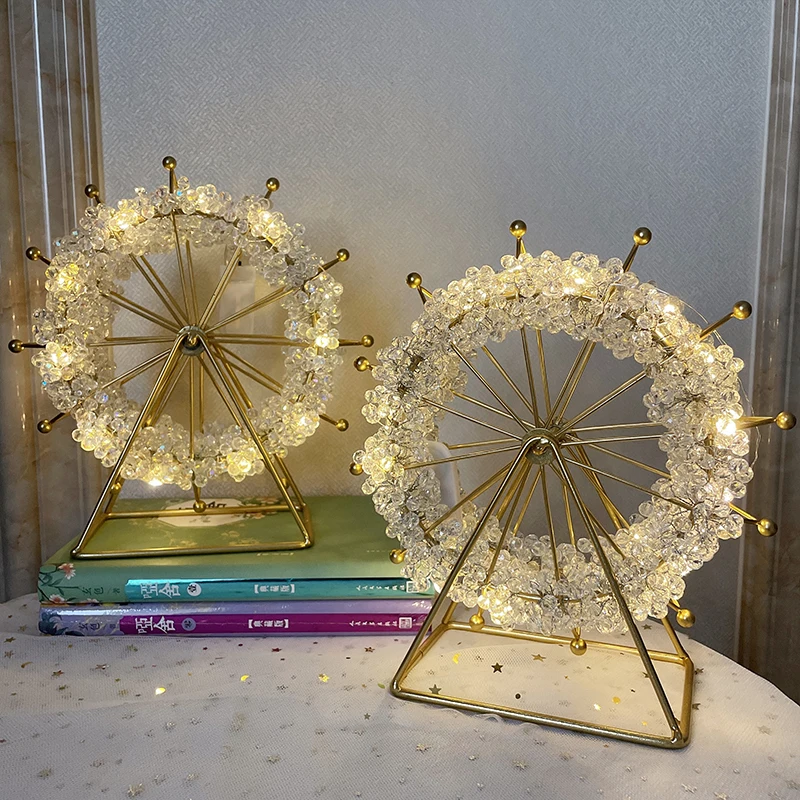 Starry Ferris Wheel Handicraft DIY Material Creative Desktop Small Night Lamp Decoration Girly Heart Decoration