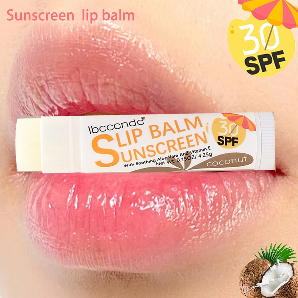 Hydrating Sunscreen Lip Balm SPF 30 UVA Long-Lasting Moisturizing Anti-Aging Fruit Flavor Lip Balm Lip Care