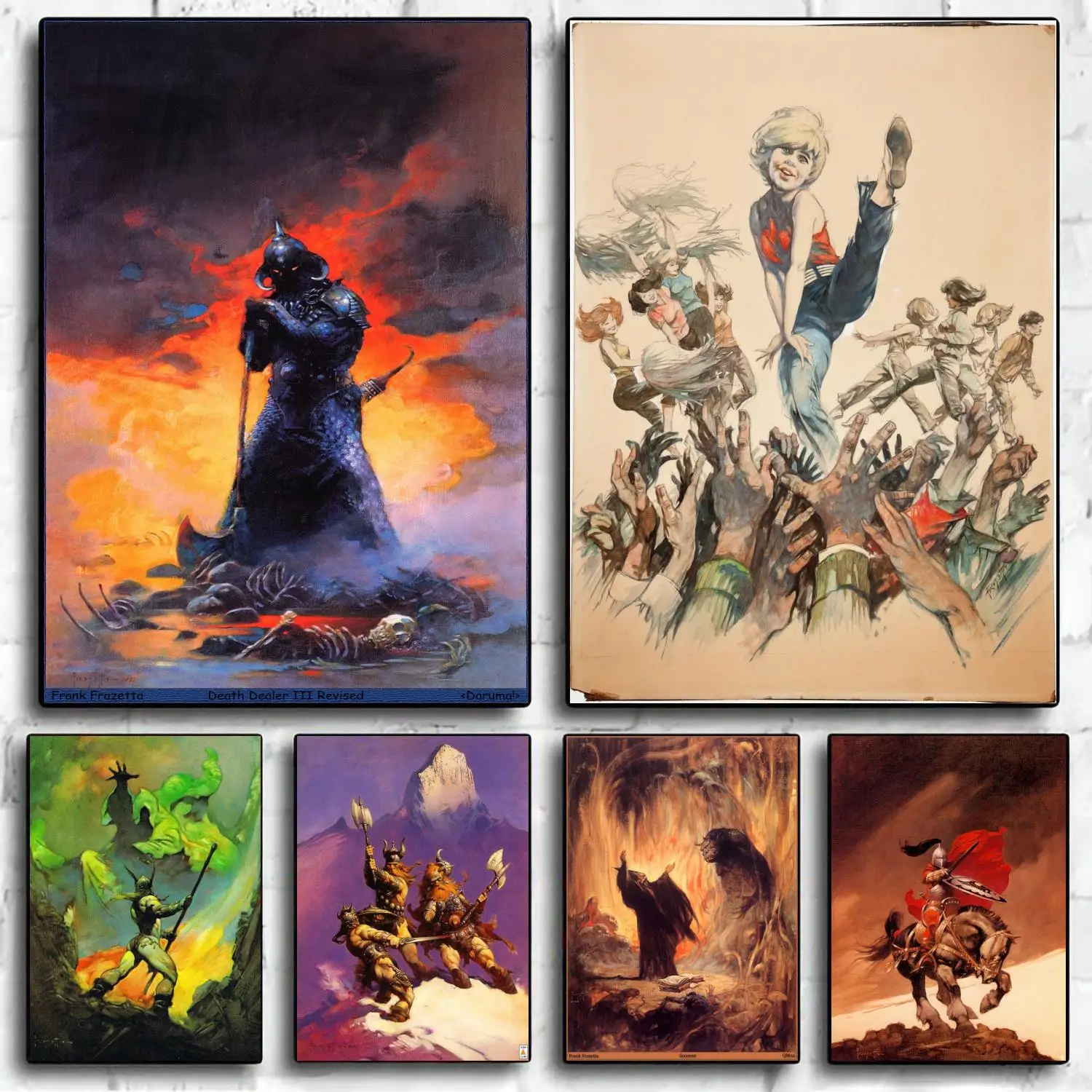 frank frazetta Poster Decorative Painting Canvas Poster Wall Art Living Room Posters Bedroom Painting