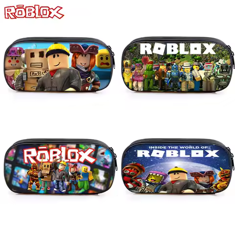 Hot Sales ROBLOX Primary School Pencil Bag Pencil Case Stationery Box Anime Kawaii Cartoon School Bag Mochila Decorative Product
