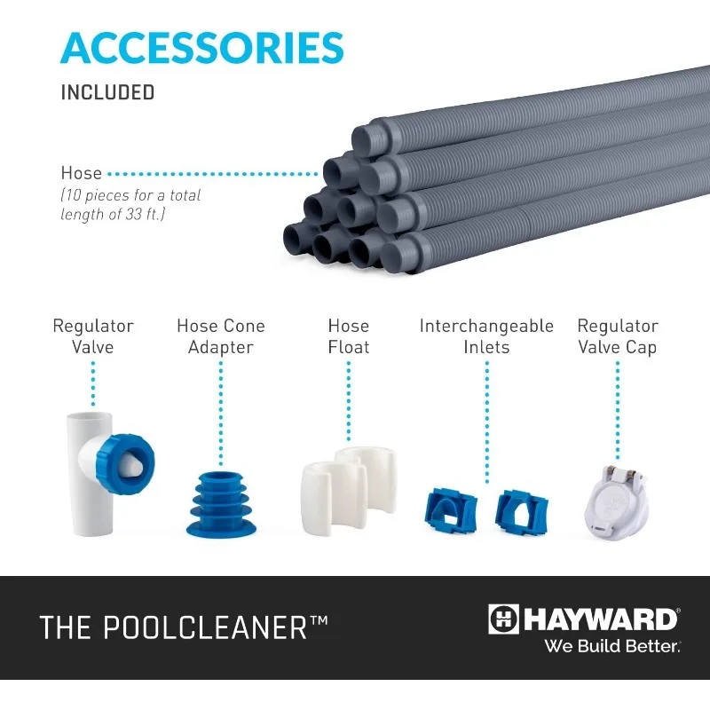 Hayward W3PVS20GST Poolvergnuegen Suction Pool Cleaner for In-Ground Pools up to 16 x 32 ft. (Automatic Pool Vaccum), Gray